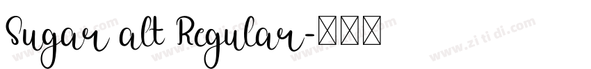 Sugar alt Regular字体转换
